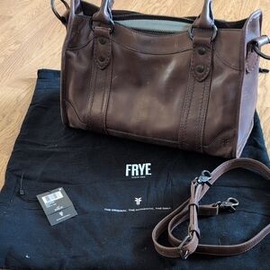 Frye Men's Rich Brown Leather Duffel Bag
